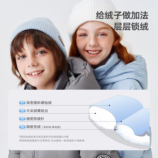 Flying in the Snow Children's Down Jacket for Boys and Girls Thickened New Simple Winter Bread Down Jacket Black 170