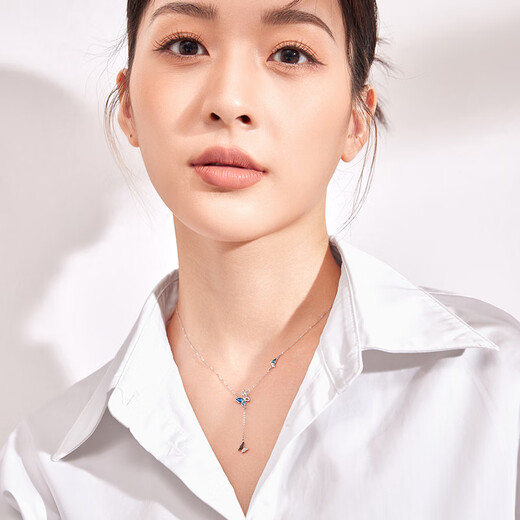 Saturday Fudiewu PT950 platinum necklace butterfly B0610965 about 2.98g 40+5cm birthday gift