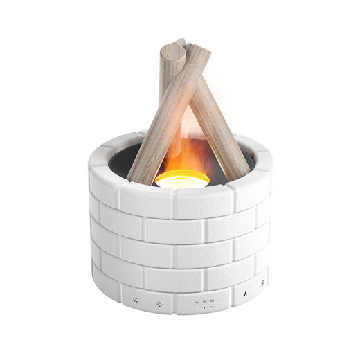 LZJV cross-border simulated flame aromatherapy machine creative campfire atmosphere lamp household small office flame humidifier aromatherapy machine white campfire aromatherapy machine