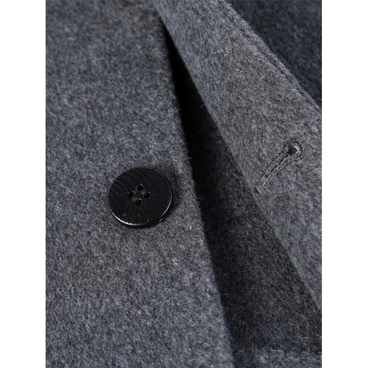 MONTAGUT French Montagut double-sided cashmere coat for men, middle-aged and older men, winter lapel woolen woolen thickened windbreaker jacket, black S 165/84A