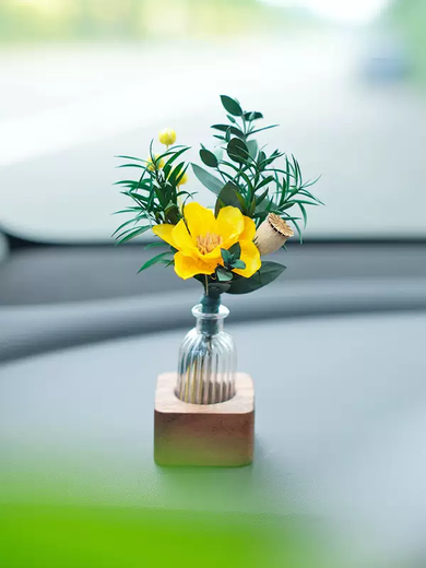 Yusenyi Car Aromatherapy Perfume Creative Dried Flower Plant Car Center Console Aromatherapy Car Interior Decoration High-end Gift White Violet Walnut Aromatherapy Decoration 1g