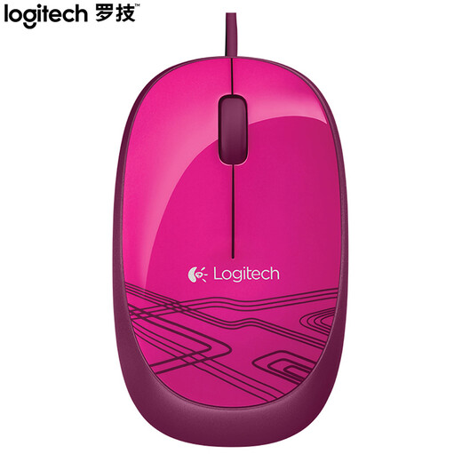 Logitech M105 mouse wired mouse office mouse symmetrical mouse peach powder self-operated