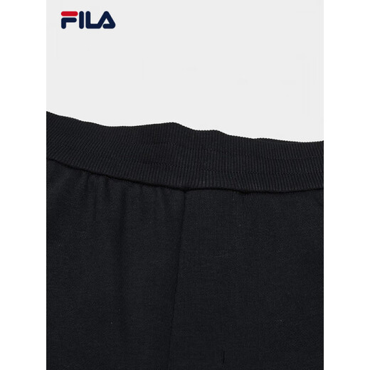Fila men's and women's knitted trousers 25 new autumn casual loose-fitting couple's style sweatpants plus velvet to keep warm, black, green khaki DK M M 170/80A