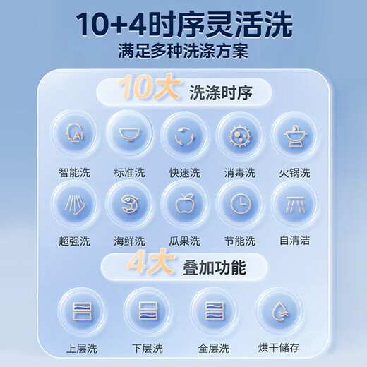 Hualing Produced by Midea Embedded large-capacity seven-star maternal and infant disinfection One-click washing, drying and storage 105 Hot air drying H71pro smart APP interconnection Produced by Midea Three-layer bowl basket One-click washing and drying H71 PRO