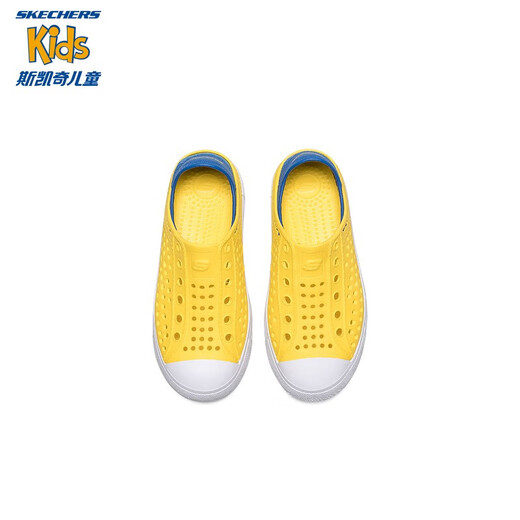 Skechers children's summer lightweight and comfortable clogs children's wading non-slip river shoes 91995L boys' foot/yellow/blue YLBL 32