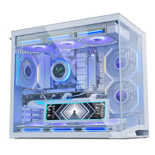 LIANLI 8.8英寸机箱万用屏幕 台式机高清副屏USB供电 DIY主题 ARGB灯光同步 多屏支持 横竖切换  联力8.8吋万用副屏白色