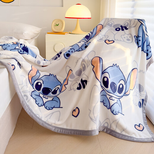 JCZS German Children's Blanket Winter Thickened Cover Blanket Children's Stitch Milk Velvet Coral Quilt Protector Cute Pet Stitch A Class Maternal and Infant Grade Skin Friendly Milk Velvet 00x30cm/Double Blanket Thickened Double-sided Milk Velvet