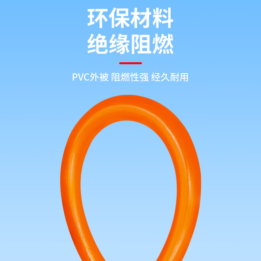 Baye electric tricycle pin plug lithium battery charging interface cable M6 copper nose 6 square meters (male 0.2m + female 0.5m) 1 set BY-6P6MF025