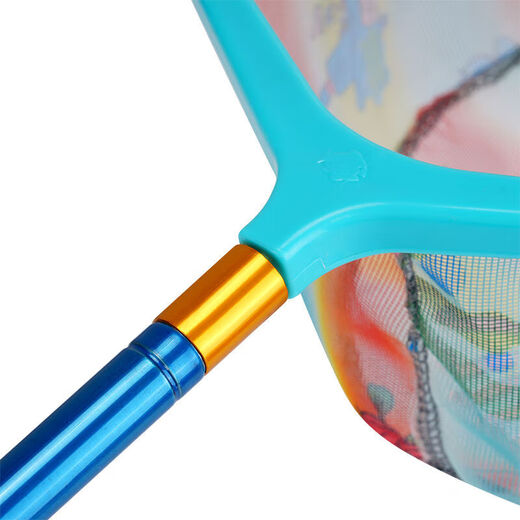 Children's fishing net pocket carbon retractable fishing net to catch small fish, shrimps, tadpoles, butterfly net set children's blue children's copy net without water bucket