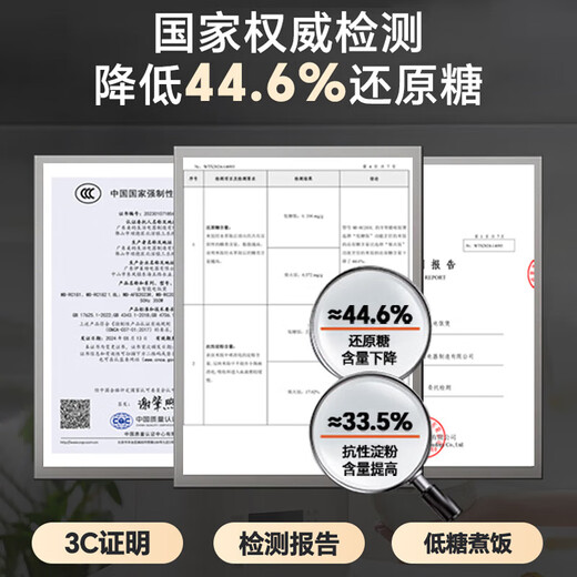 Midea low-sugar rice cooker for 1-2-3 people, rice soup separation mini rice cooker 2 liters, reducing reducing sugar 44.6%, small rice cooker, multi-functional firewood rice micro-pressure rice cooker, 2L food grade non-stick white jade crystal kettle + 304 stainless steel sugar kettle