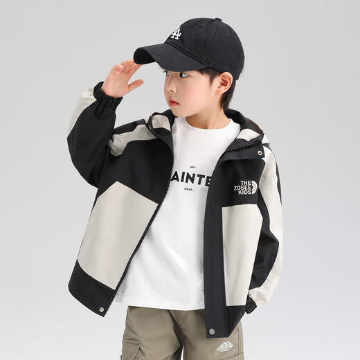 Zuoxi Children's Charge Coat Boys Boys Automn Vêtements 2025 NOUVEAUX garçons Big Children's Outdoor Vêtements Top Khaki 150