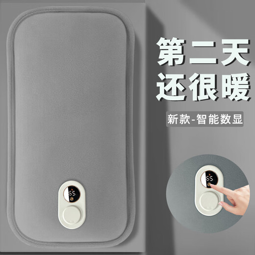 Digital display hot water bottle rechargeable hand warmer baby warmer large electric warmer hot baby quilt ordinary velvet water bag pink