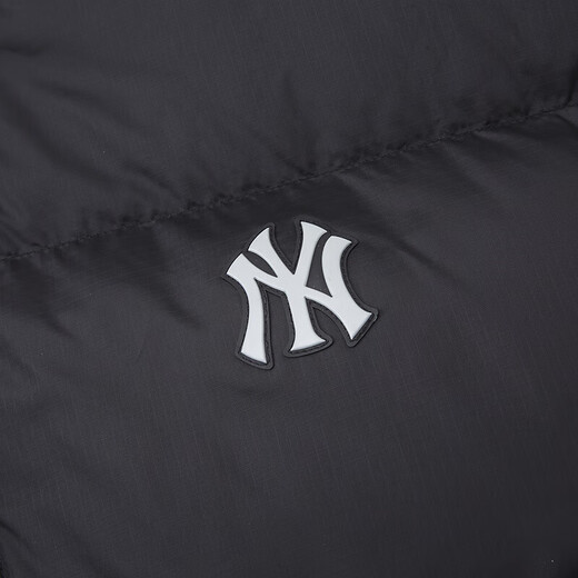 MLB Official Fashionable and Versatile Atmosphere Hooded Goose Down Down Jacket for Men and Women Couples Winter New DJB40 New York Yankees/Black S (It is recommended to take one size smaller)