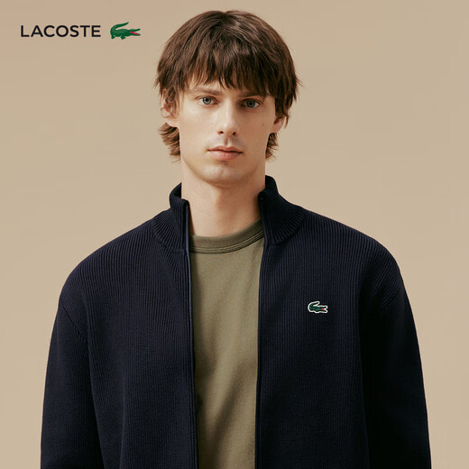 LACOSTE French crocodile men's 25 autumn new golf series sweater sweater | AH4811 166 / navy blue L 5