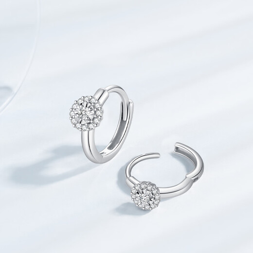 Chao Acer Platinum Platinum Diamond Earrings for Women PT950 Earrings Sparkling Fashion Gift for Girlfriend Single Single Style