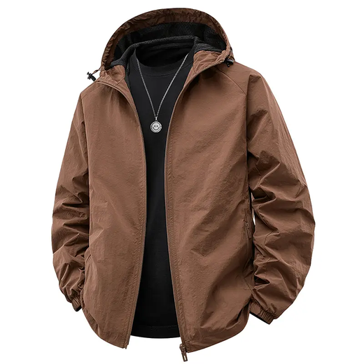 Baleno S&K Series Spring and Autumn Men's Jacket 2025 New Hooded Light Thick Jacket Outdoor Mountaineering Men's Black 2XL