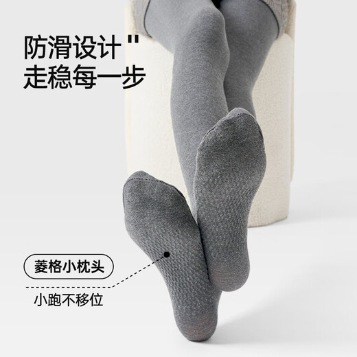 JKN gray leggings for women in autumn and winter, thickened, slightly pressed to make you slim, plus velvet, thin velvet, pressure heated, vertical striped pantyhose