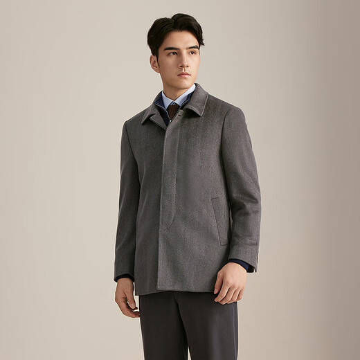 雅戈尔（YOUNGOR）大衣男全羊绒无衩商务大衣可脱卸鹅绒内胆温暖舒适2025商场同款 红咖YYSY01N167VFA XL 175/100A （推荐140-150斤）