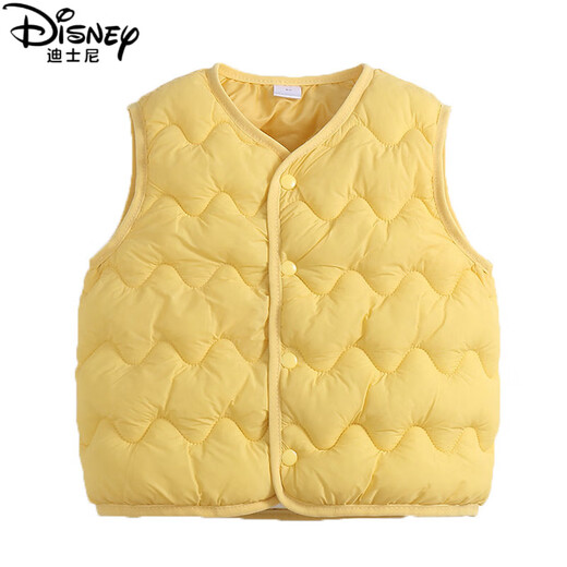 Disney (Disney) baby down cotton vest autumn and winter boys and girls Korean style waistcoat infant vest inner wear children new style black 90