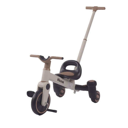 He Lian Xiao Mengbu three-wheel drift car baby multi-functional balance tricycle baby push toy baby slider artifact Colin red multi-function with push rod