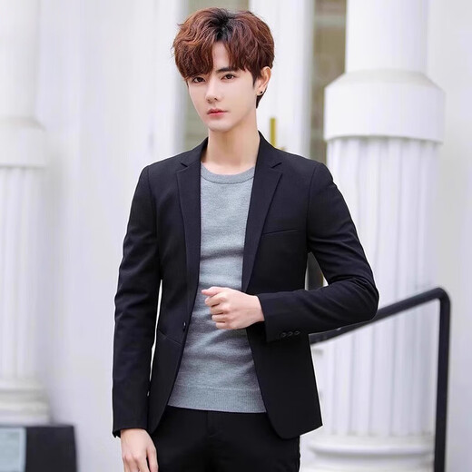 
CEO Yageol brand spring and autumn men's casual suit Korean style trendy suits suits business slim jacket top A29 dark gray [single] L [120-130Jin [Jin equals 0.5 kg]]