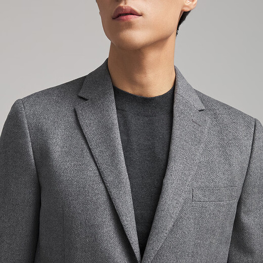 Youngor 2025 new suit men's high-quality wool comfortable and crisp light gray 170/92A