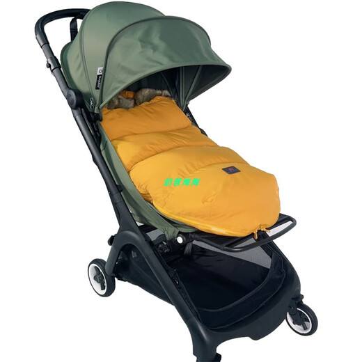 BUGABOO butterfly baby stroller mosquito net small butterfly full-cover anti-mosquito accessories anti-droplet rain cover small butterfly lemon yellow thickened warm sleeping bag_color