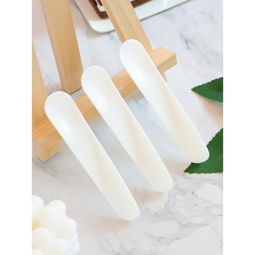 Shantou Lincun Food Grade Packaging Disposable Birthday Cake Spoon Ice Cream Spoon Pudding Spoon Twisted Spoon Takeaway Plastic Spoon Tableware White 100 Count (Specifications 5 Count/Pack)