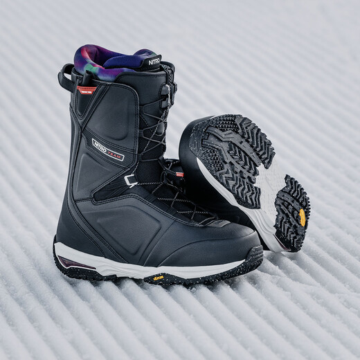 NITRO Snowshoes TEAM Snowboard Shoes 2526 Men's All-Purpose Warm Ski and Slide Snowboard Boots TEAM TLS Black - Tie-Dye Liner 41 (Inner Length 270mm)