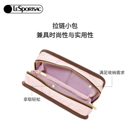 LeSportsac New Butterfly Stamp Series Gentle Pink Storage Bag Coin Purse Women's Clutch Pink Butterfly