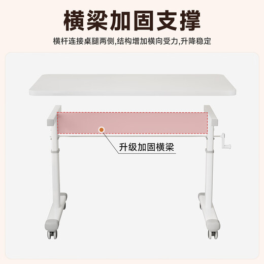Zhaishida Computer Desk Home Desk Desk Hand-crank Lift Desk Study Desk Writing Desk Gaming Desk DNZ-17 Upgraded Pulley Model Simple White 120*60cm