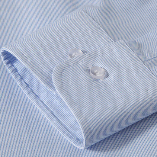 Younger shirt men's long-sleeved striped blue iron-free business middle-aged and young inch shirt loose casual men's shirt TLVP14380 37 /165 [100-110Jin[Jin equals 0.5 kg]]