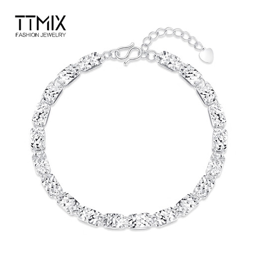TTMIX turned imitation diamond platinum bracelet pt950 authentic fashionable women's platinum bracelet birthday gift 6.7-6.9g 16+3cm