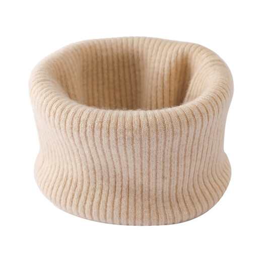 Hengyuanxiang pure cashmere neck wrap for men and women to keep warm in winter cervical spine fake collar wool neck scarf thickened pullover dark camel