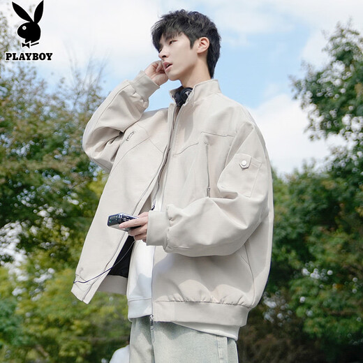 Playboy (PLAYBOY) jacket men's flight jacket men's autumn and winter high-end casual handsome workwear charge trendy clothes