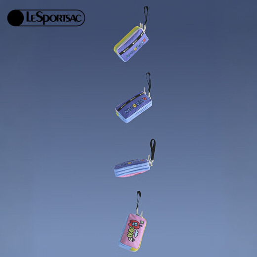 LeSportsac's new funny duck Xiaoxing series childlike contrasting color three-zip coin purse clutch bag Xiaoxing Apple