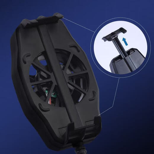 Magnetic digital display mobile phone radiator, semiconductor icing cooling SL51, silent marquee e-sports live broadcast, black shark suitable for Apple and Android, silent artifact, air cooling, non-icing, clamping + wind blowing heat dissipation, black classic S50