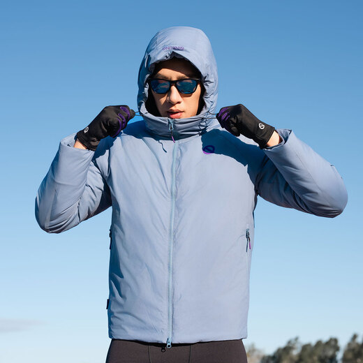 Qinggong (QINKUNG) new product Heat Monster Hooded Cotton Jacket Thick 2.0 Autumn and Winter Sports Running Warm Men's and Women's Jacket Men's Black L