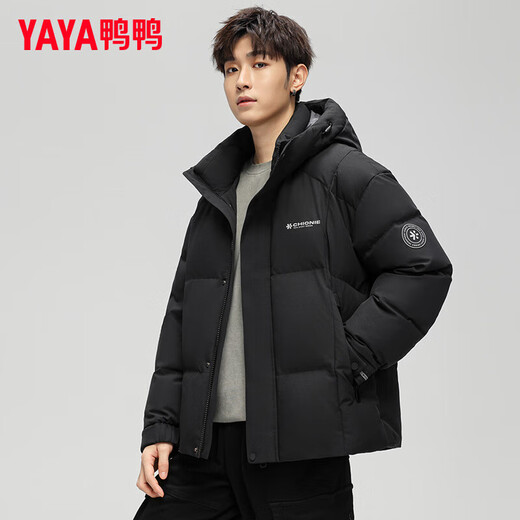 Yaya Sun Yingsha same style small snowflake down jacket for men and women 2025 winter new casual thickened warm and cold-proof jacket DY black L 175/92A