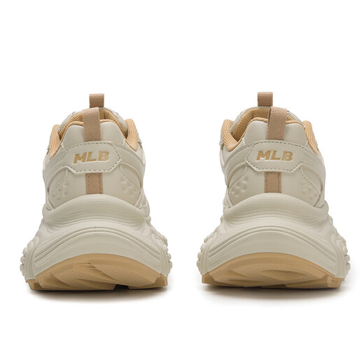 MLB Official Men's and Women's Shoes Sports Mesh Heightened Running Shoes 25 Winter New Casual Shoes 3ASHW005N New York Yankees/Cream 37.5 (235mm)