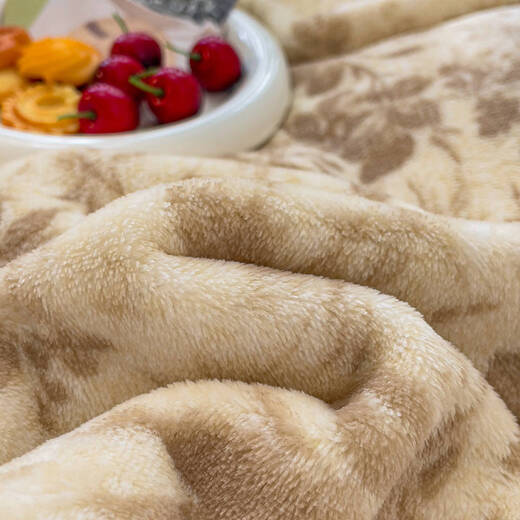 Tang-origin retro double-sided milk velvet bed sheet single piece winter plus velvet thickened warm coral velvet quilt single plush sofa blanket Huajing-Xingka 150x200cm blanket + pillowcase pair