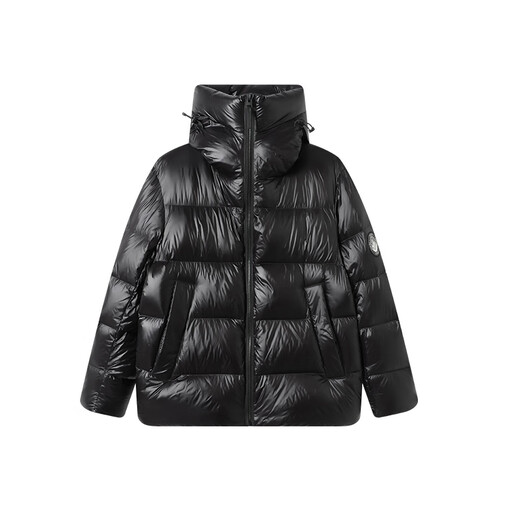 Made in Tokyo, black gold imported white goose down goose down jacket short down jacket unisex winter coat obsidian black XL