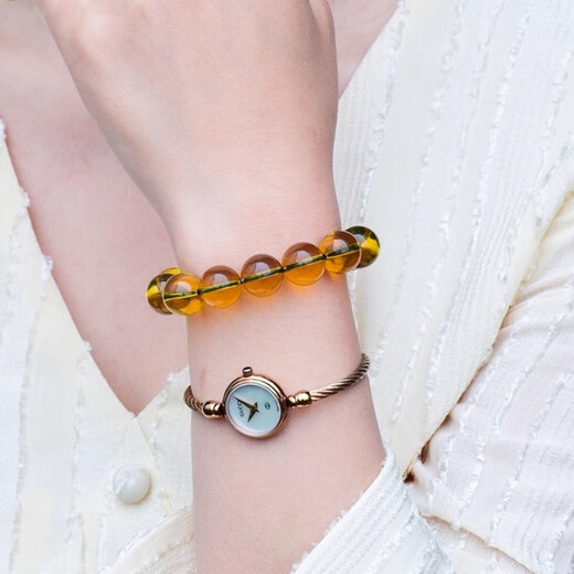 Hongchen Liuxi Natural 7A Collection-grade Dominican Water Purifying Blue Amber Bracelet Yellow Crystal Amber Bracelet for Men and Women Authentic 7A+ Water Purifying Blue Amber Bracelet 10mm