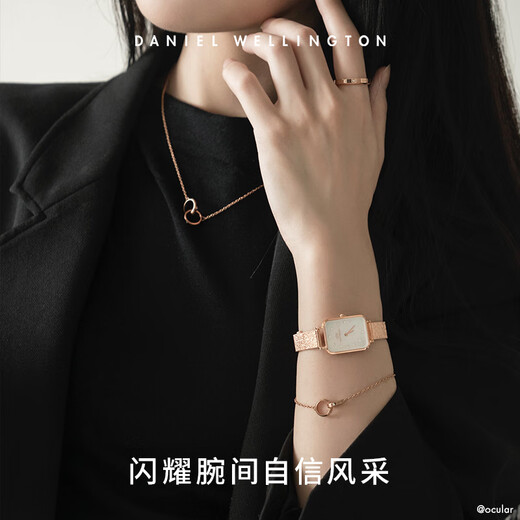 Daniel Wellington DW Watch Women's New Star Fritillary Women's Watch Fashion Small Square Watch New Year's Gift DW578