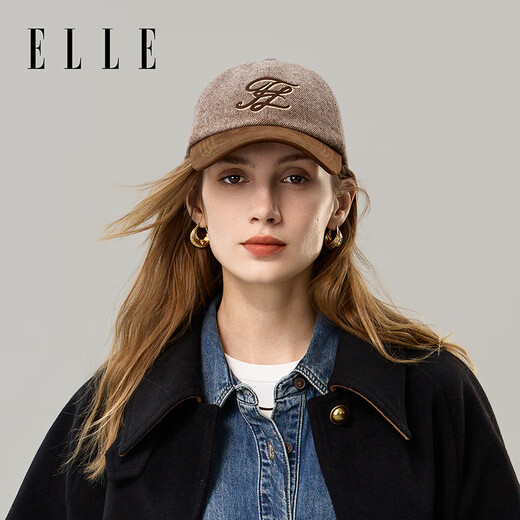 ELLE Wool Duck Hat Women's Autumn and Winter Fashionable Versatile Sunscreen Showing Face Small Sunshade Baseball Cap