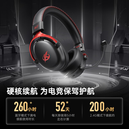 IKF V11 Max four-mode gaming headset head-mounted wireless competition driver Bluetooth wired FPS dedicated 7.1 sound field Delta Fearless Compact listening position identification white blue