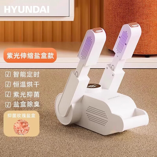 Korean shoe dryer, deodorizing and sterilizing shoe dryer, household adult dryer, student shoe warmer, purple light retractable salt box, smart timer + rose