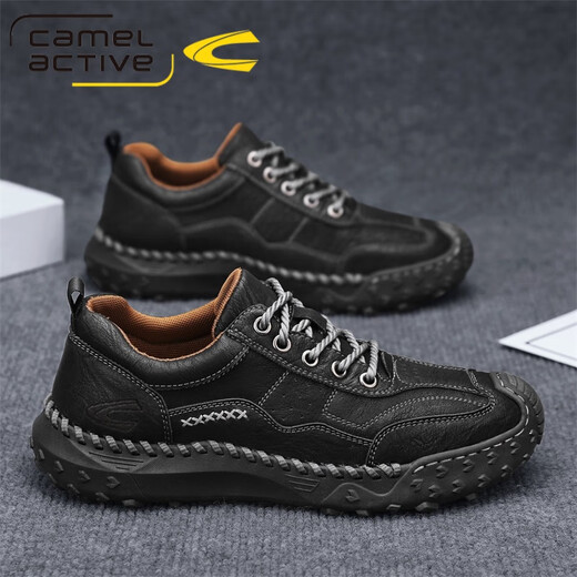 Camel Dynamic Chophel Choe de cuero para hombres Autumn Soft Sole Sobre RESISTEN RESISTENTE Cañas de trabajo de alta resistencia para viajes de moda versátiles al aire libre zapatos de trabajo de moda versátiles (suela suave Soft Soft) Altura Aumento 9893 38 Tamaño de calzado de cuero estándar