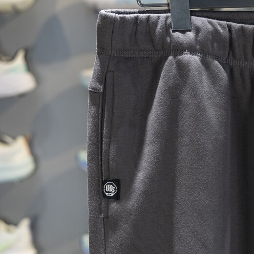 Li Ning men's sweatpants 2025 winter anti-Wu BADFIVE leg-warming plus velvet warm loose sports pants AKLV779 soot gray AKLV779-3 S