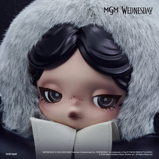 POP MART SKULLPANDA Wednesday plush doll pendant trendy peripheral Christmas gift (Nefermoor College uniform version)